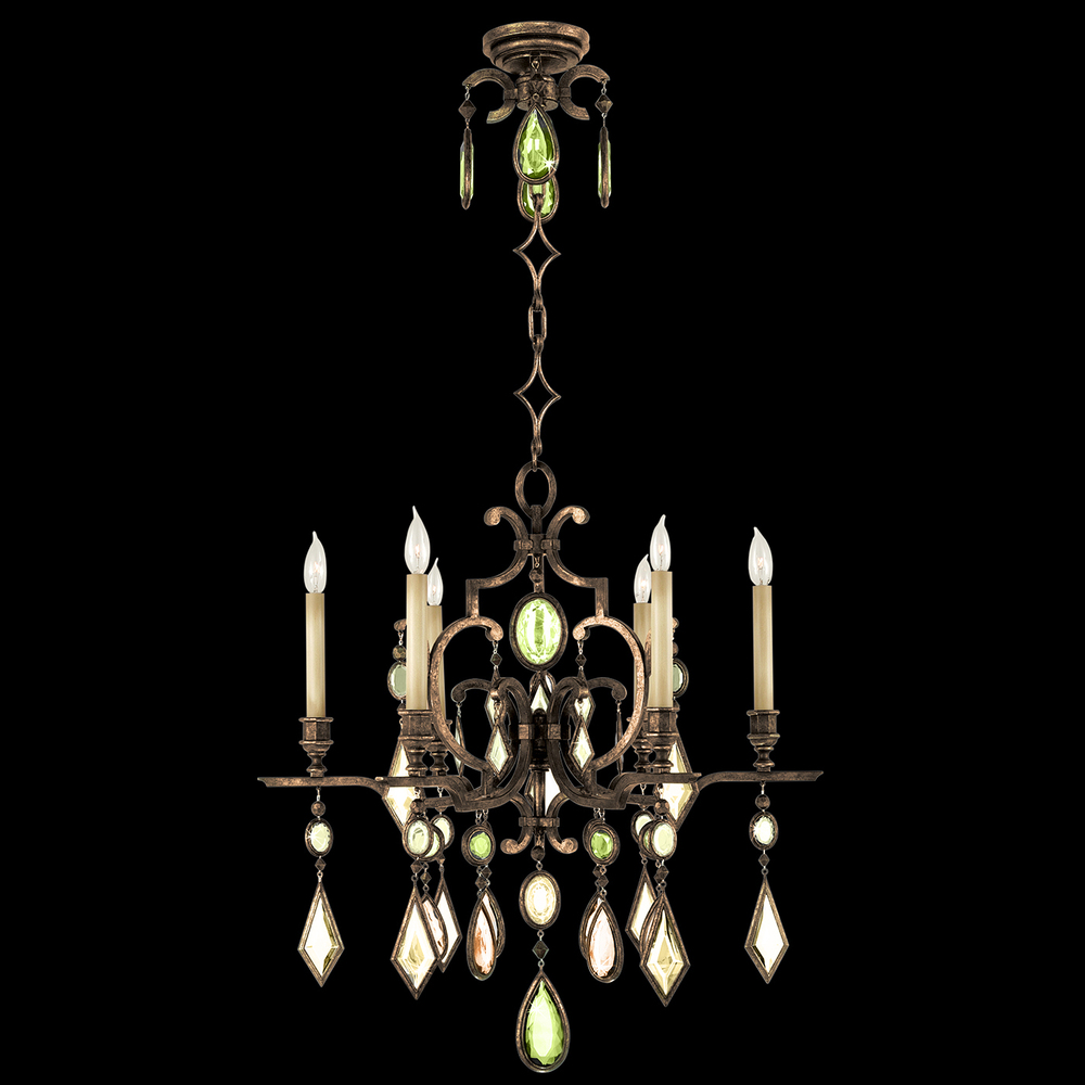 Encased Gems 29"W Round Chandelier